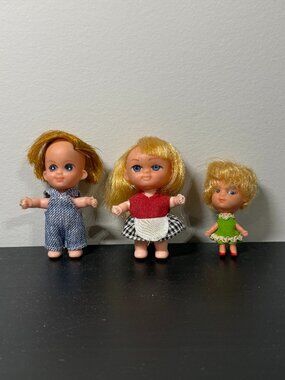 Vintage Liddle Kiddle Clone Dolls Set of 3